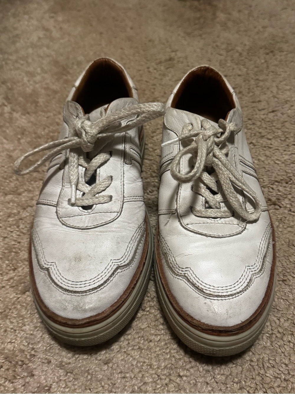 Lucchese White Leather Women's Sneakers